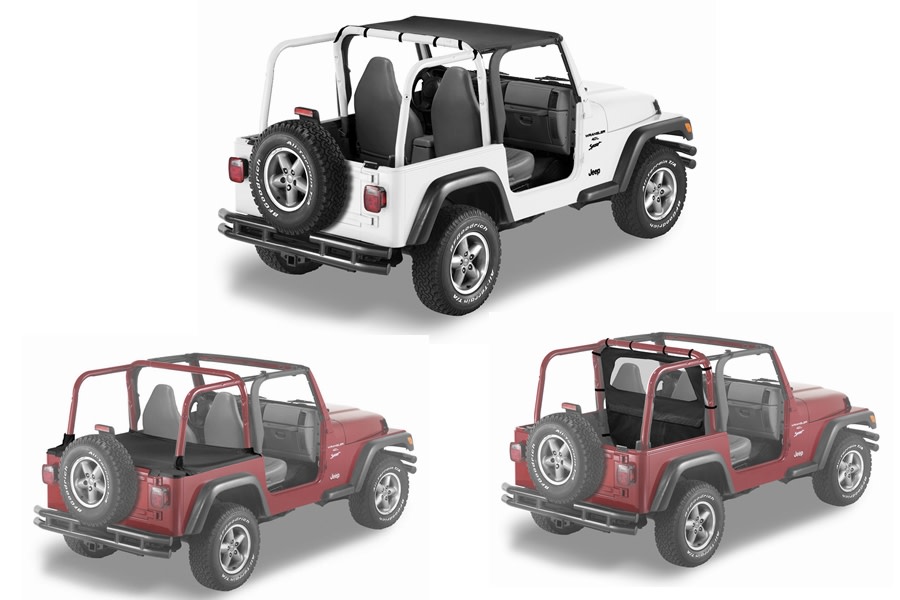 Jeep Tj Bestop Targa Style Bikini Top Package Wfactory Soft Top Jeep