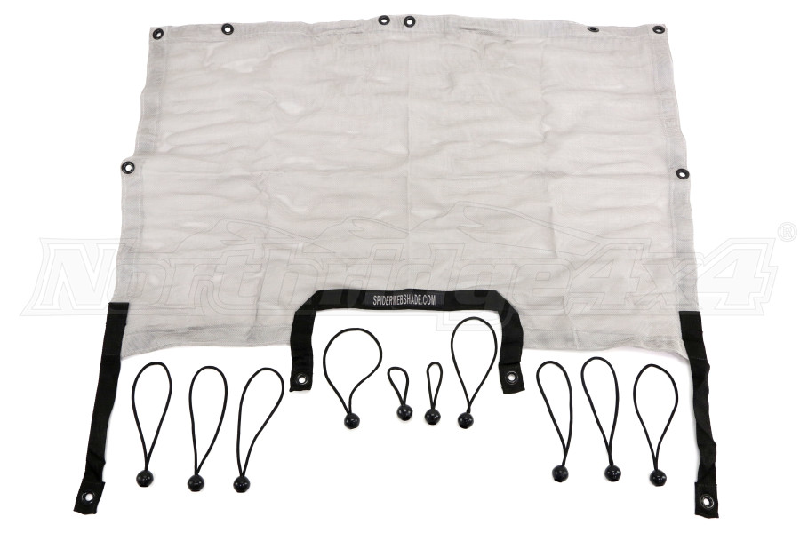 Jeep JK 4dr Spiderwebshade Bikini Top Grey Jeep Unlimited Rubicon 2007 2018 JKINI 4DGREY