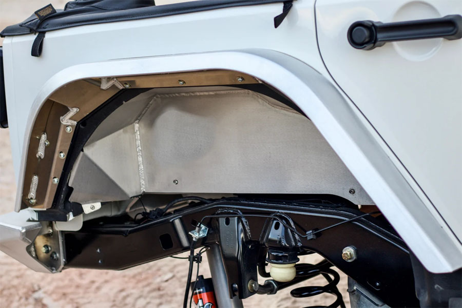 Next Venture Motorsports Aluminum High Line Rear Fender Flares Pair w/ Corner Armor - JK 4DR
