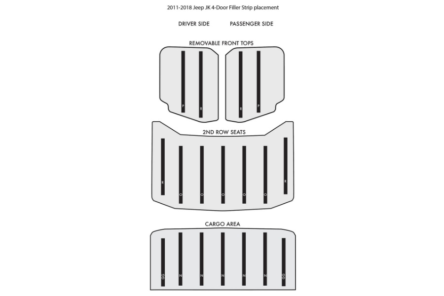 DEI Sound Deading Complete Headliner Kit, White - JK 4dr 11-18