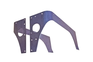 Motobilt Competition Cut Corner Guards, Bare Steel - Pair  - YJ 