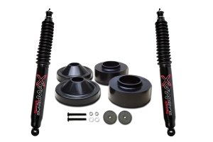 SkyJacker Suspension 2in Front 3/4in Rear Spacer Leveling Kit w/ Black MAX Shocks - JK