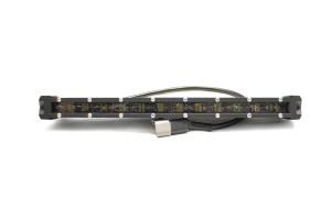 Race Sport Lighting 14in 5w LoPro Ultra Slim LED Light Bar with Amber Marker, Running Light Function 60w, Includes Rocker Switch & Harness