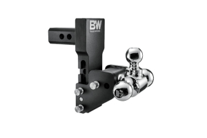 B&W Hitches Tow & Stow 2in Multi-Pro Adjustable Tri-Ball Hitch - 4.5in Drop-5.5in Rise