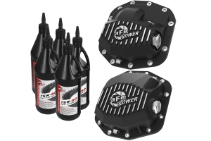 AFE Power Pro Series Front and Rear Diff Covers with Gear Oil - JL