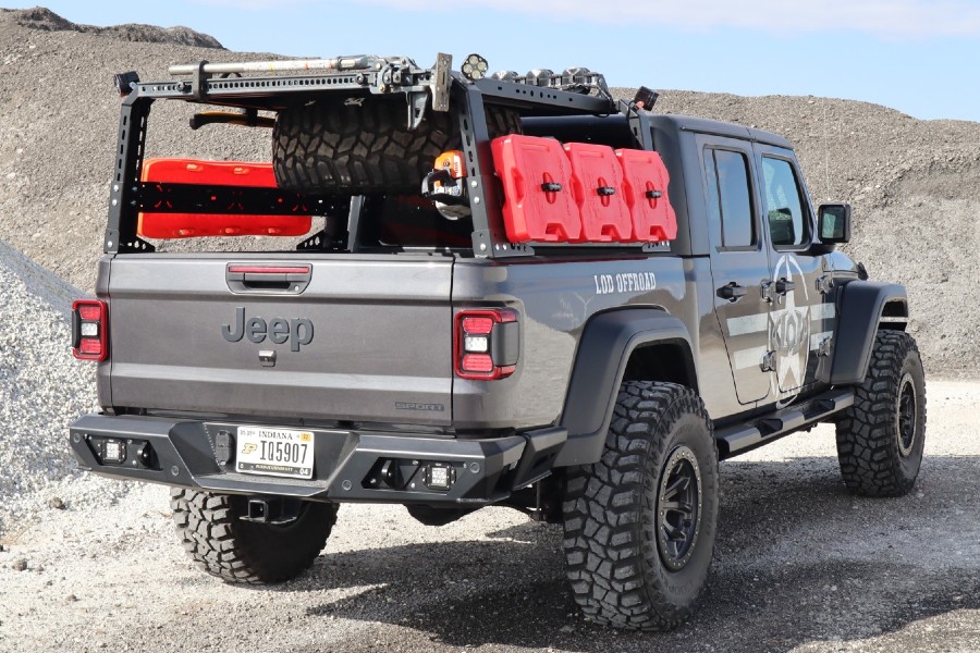 LOD Black Ops Bed Rack Tire Carrier - Black  - JT