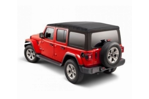 Mopar Twill Soft Top Kit w/ Clear Windows - Black - JL 4Dr