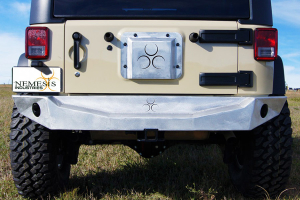 Nemesis Industries Odyssey Rear Bumper - w/JWS Lights cut outs - Texture Black Powder Coating 