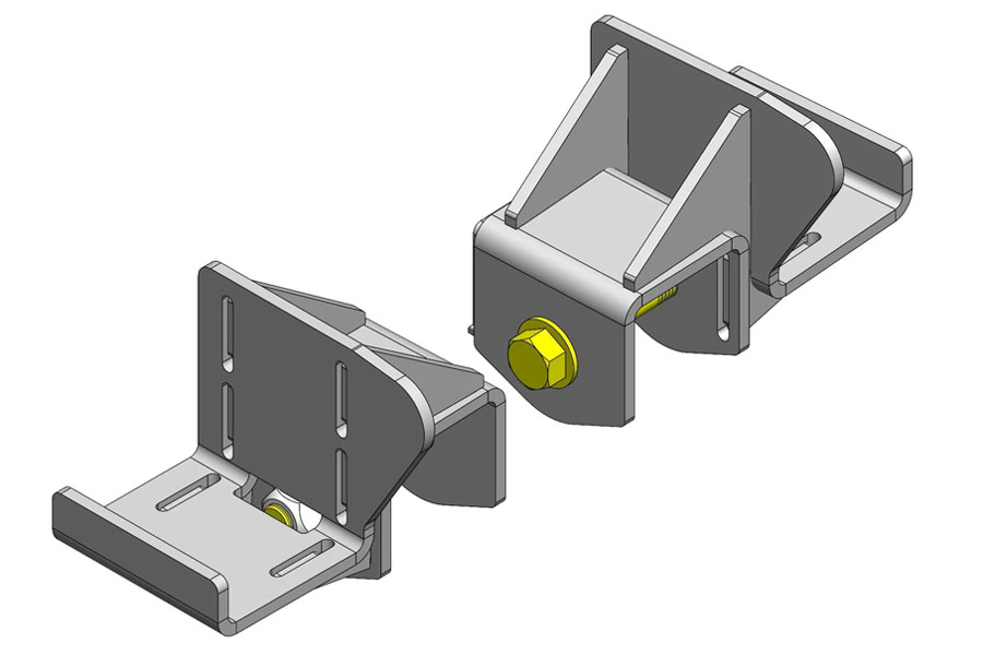 Clayton Off Road Front Long Arm Frame Brackets - JL/JT