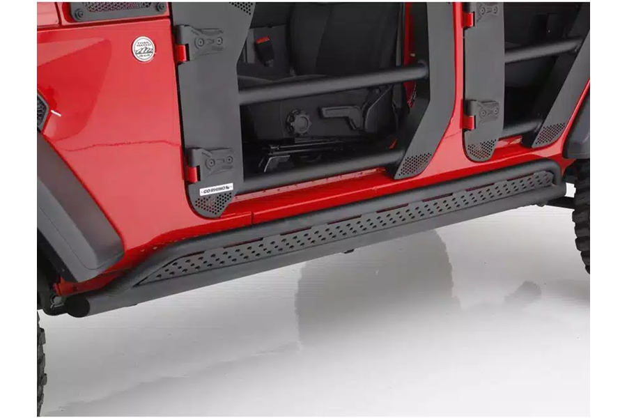 Go Rhino Frame Mount Sliders - Black - JL 4Dr