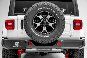 ZROADZ Rear Tire Carrier Mounting Bracket Kit w/2 - 3in Cube LED Lights and Wire Harness - JL