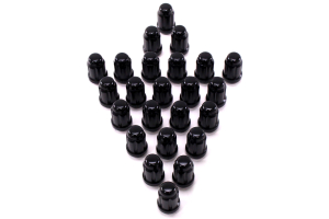 Wheel Pros 6 Lug 12x1.5 Spline Drive Lug Nuts, Black 24 pieces