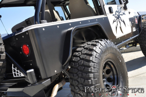 Poison Spyder DeFender 3in Weld-On Rear Fender Flares Steel Bare - CJ