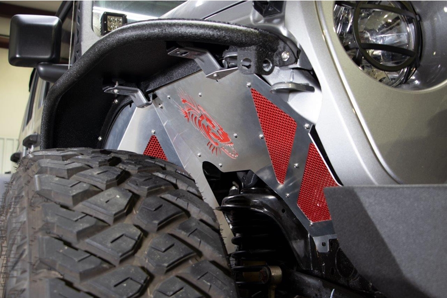 Fishbone Offroad Legacy Series Front Inner Fenders - Aluminum Raw  - JT/JL