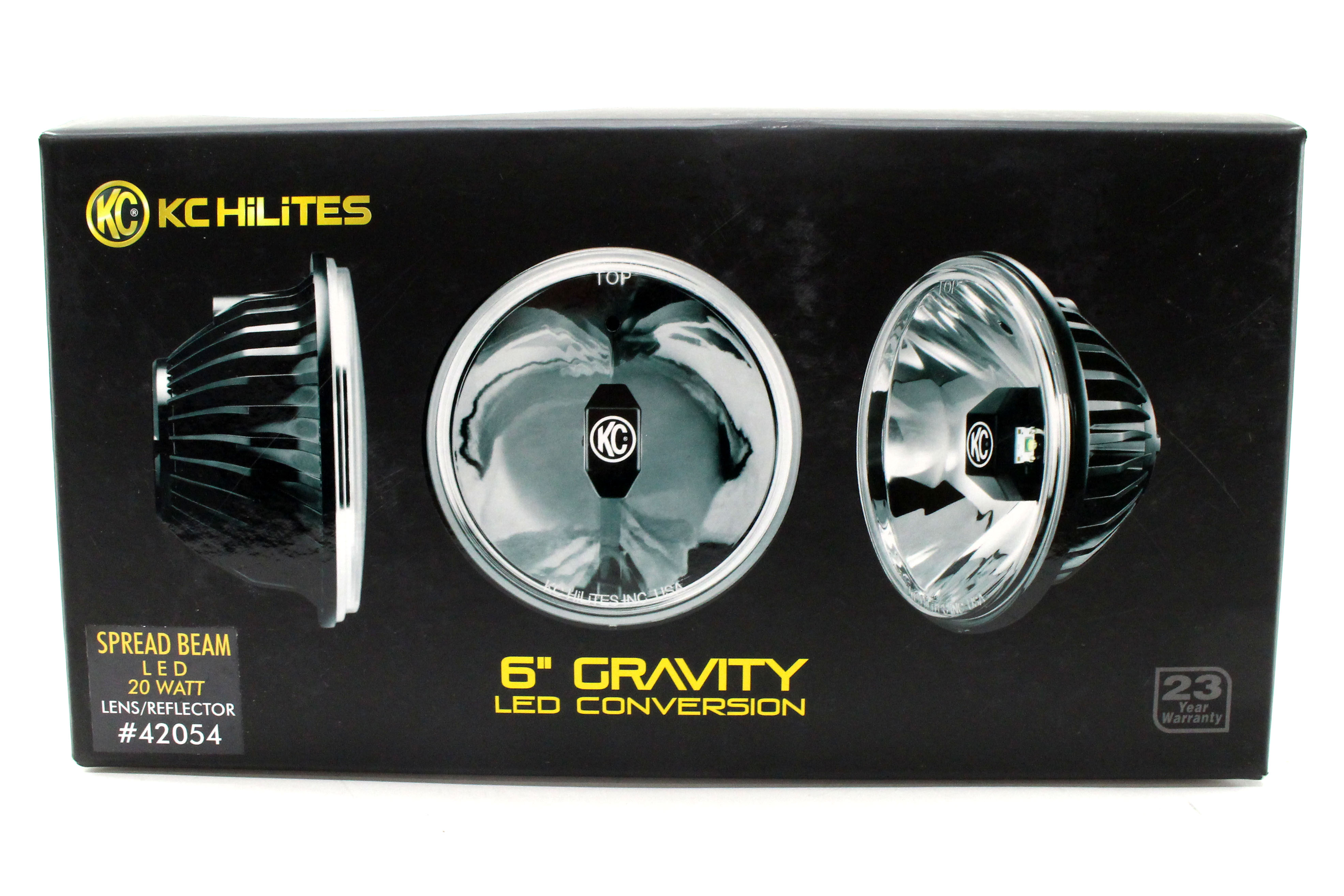 KC HiLiTES 6in Gravity LED Insert Pair Pack System Spread Pattern