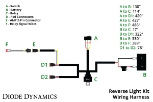 Diode DynamcisReverse Light Wiring Kit w/ Running Light
