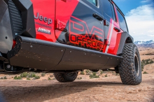 DV8 Offroad Boatside Rock Sliders, Pair - JL 4Dr 2018-23