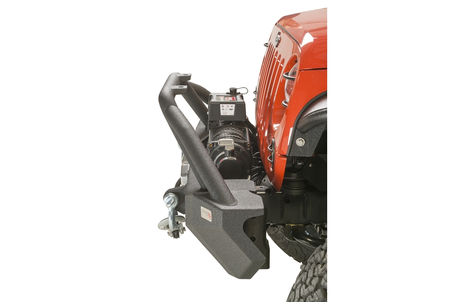 Fishbone Offroad Front Full-Width Winch Bumper w/ LEDs  - JK 