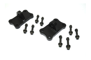 EVO Manufacturing D-Ring Mounts Front Black 1in - JT/JL/JK