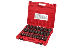 Milwaukee Tool 29Pc Shockwave Impact Duty™ 1/2in Drive Metric Deep 6 Point Socket Set