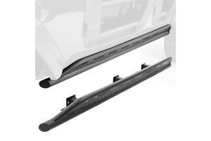Go Rhino Dominator Frame Mounted Rock Sliders, Black Powder Coat   - Bronco 4dr 2021+