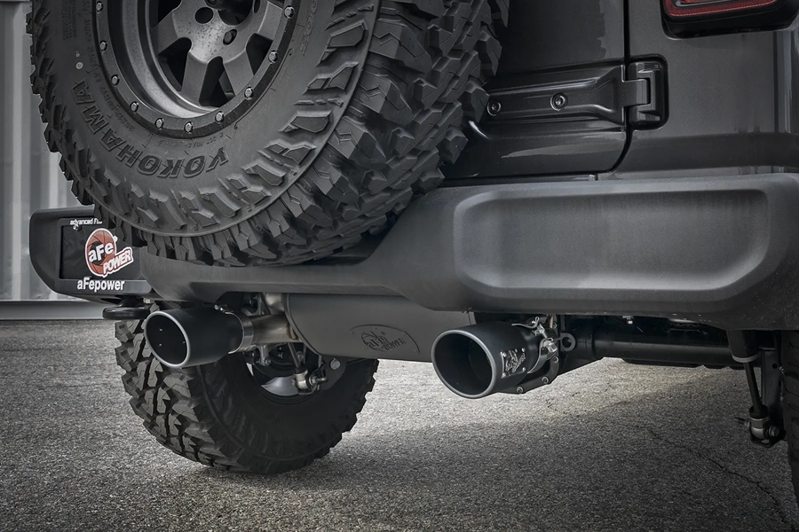 aFe POWER Rebel Series 3in-2.5in Cat-Back Exhaust w/ Black Tips - JL 2.0L