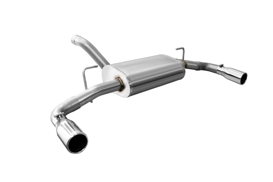 Corsa Performance 2.5in Dual Exit Axle-Back Exhaust System w/ Rolled 3.5in Tips - Polished - JL