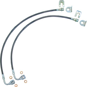 RockJock Braided Brake Line Kit - 23.5in - JK