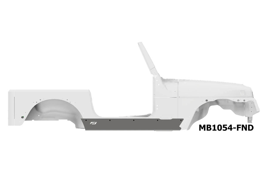 Motobilt Rocker Guards for Comp/Stretch Cut Corner Guards - Notched for Motobilt Fenders - TJ