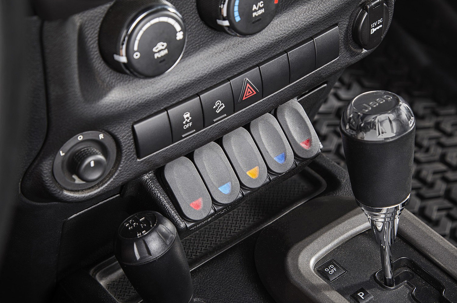Rugged Ridge Lower Console Switch Panel  - JK 2011+