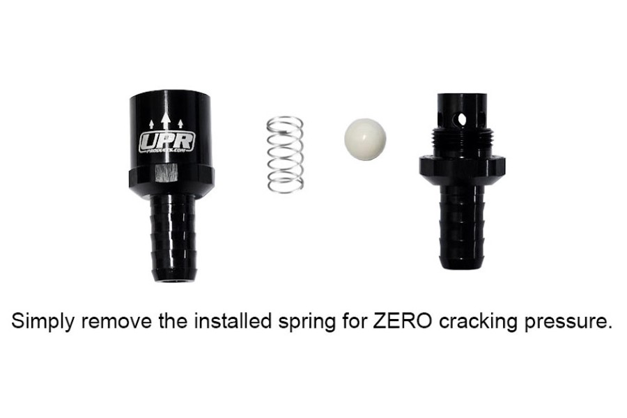 UPR Products  Pro Series™ Billet Check Valve 0psi Cracking Operating Pressure17mm 5/8in