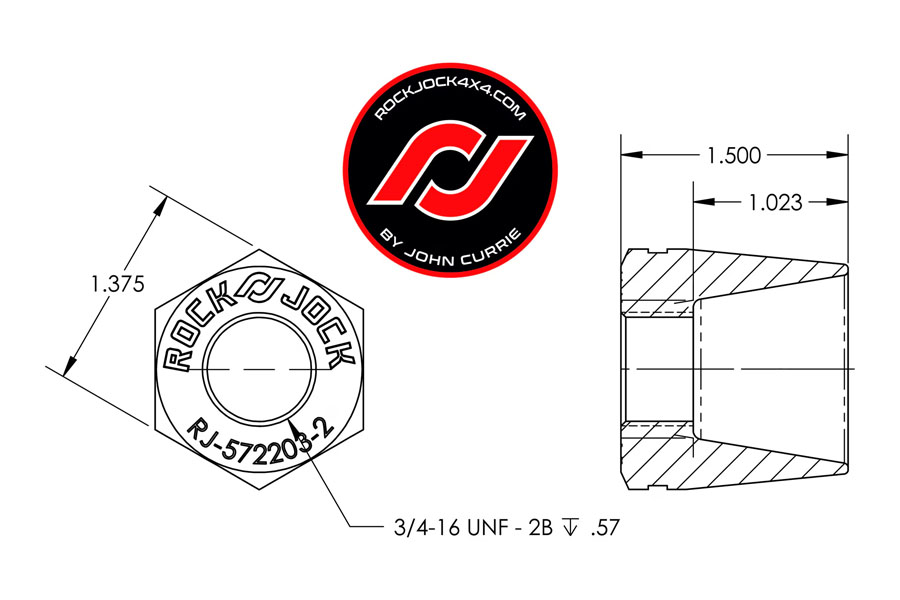 RockJock RockNut Kit 3/4in LH Thread