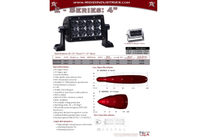 Rigid Industries E-Series 4 Inch LED Light Bar Flood Light White
