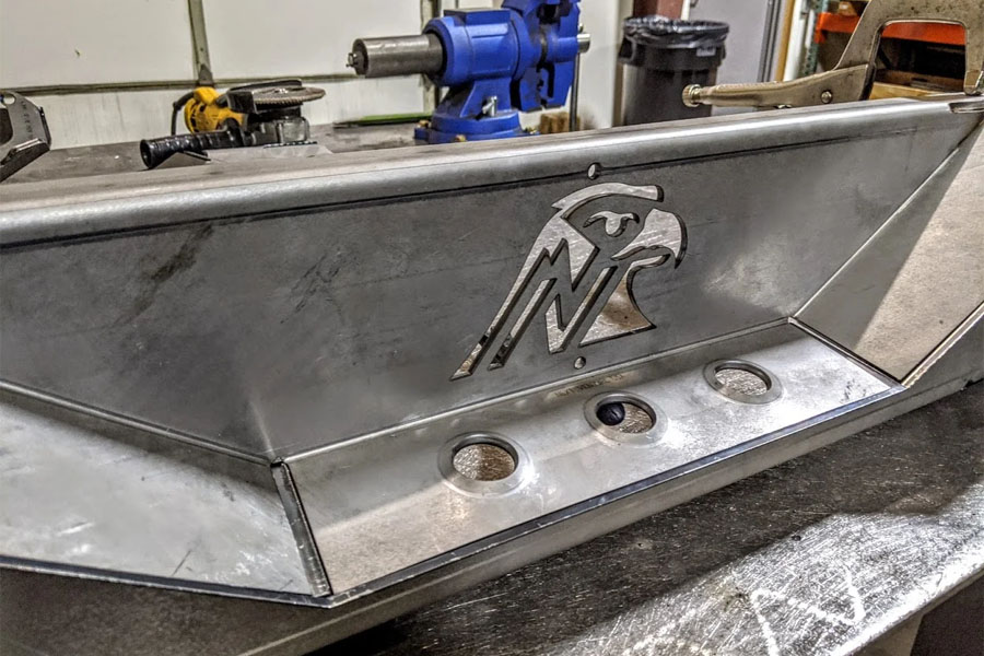 Next Venture Motorsports Rimrocker Series Rear Bumper w/ LED Cutouts - Bare - JL