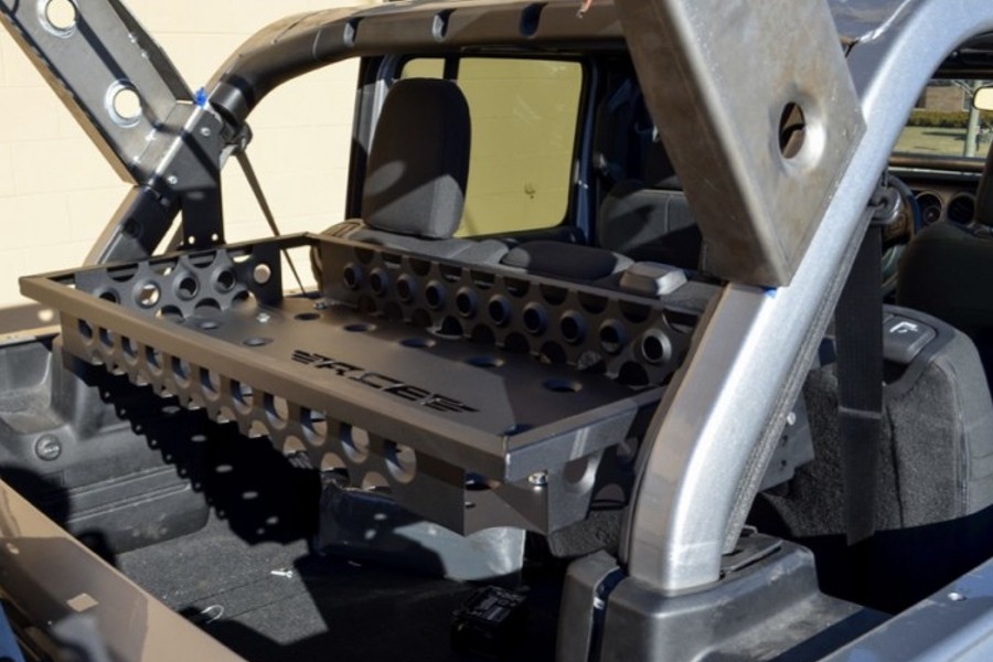 Ace Engineering Adjustable Rear Cargo Basket Kit, Texturized Black - JL 4dr