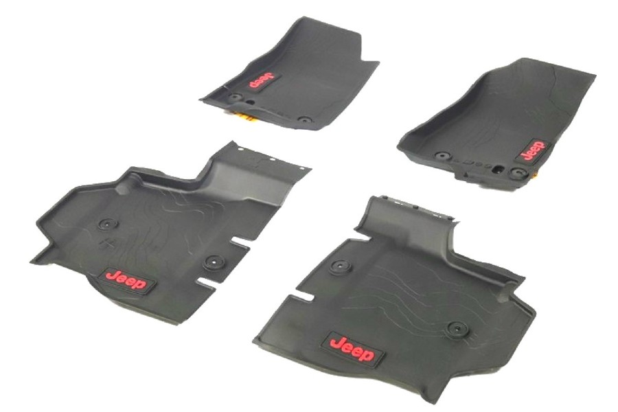 Mopar Rubber Floor Mat Kit, 4 Mats - JL 4dr