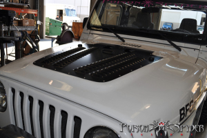 Poison Spyder Hood Louver Black - TJ