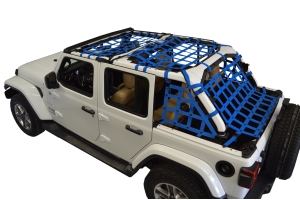 Dirty Dog 4x4 5pc Cargo Side Netting Kit, Blue - JL 4Dr