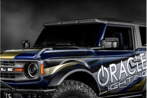 Oracle Lighting Integrated Windshield Roof LED Light Bar System - Carbonized Grey - Bronco 2021+