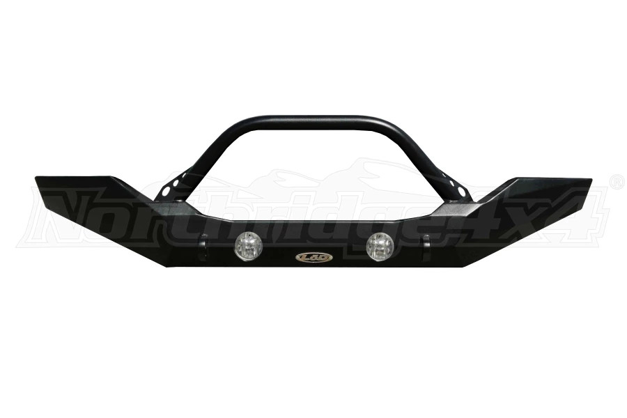 LOD Destroyer Full-Width Front Bumper w/Bull Bar Black Powder Coated - JK