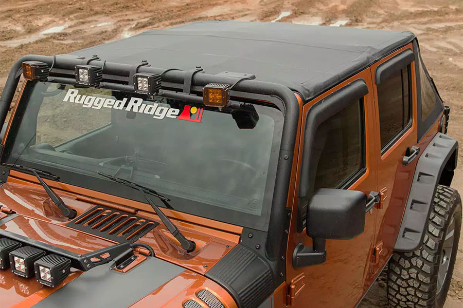 Rugged Ridge Bowless Soft Top, Black Diamond - JK 4dr