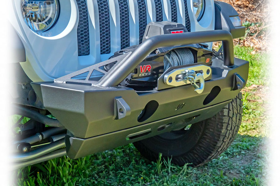 Turn Offroad Front Bumper w/ Welded-On Bull Bar & Skid Plate - JK/JL/JT