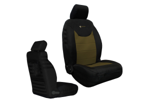 Bartact Tactical Series Front Seat Covers - Black/Coyote, SRS-Compliant - JK 2013+