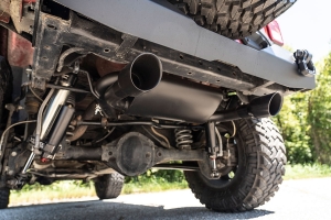 Rough Country Dual Outlet Performance Exhaust System - Black  - JK 3.6L and 3.8L Only