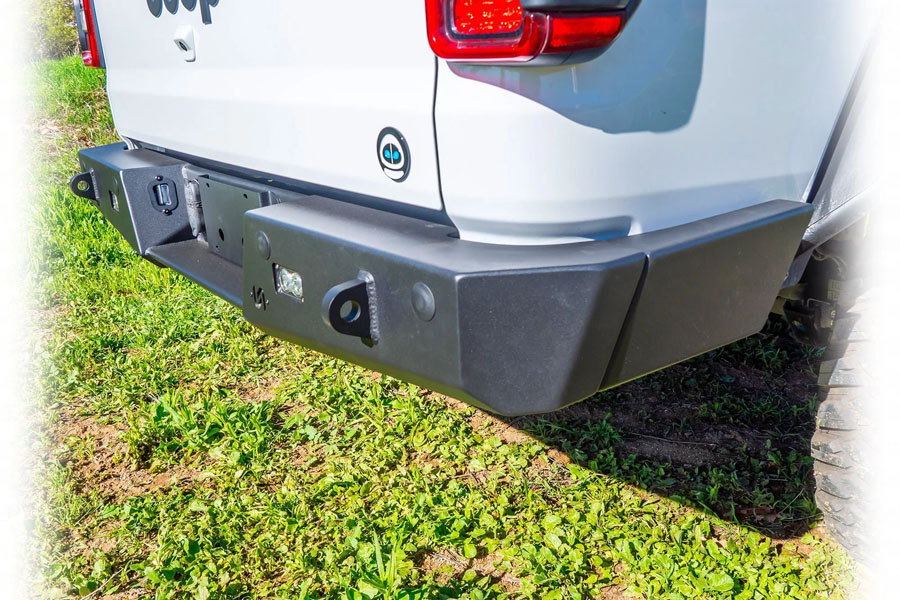Turn Offroad Rear Bumper w/ Frame Mounted Rock Slider Wings - JT