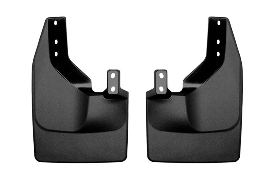Weather Tech No Drill Laser Measured Custom Mud Flaps Rear Pair Black ...