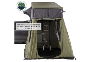 Overland Vehicle Systems Nomadic 2 Roof Top Tent Annex Green Base with Black Floor & Travel Cover