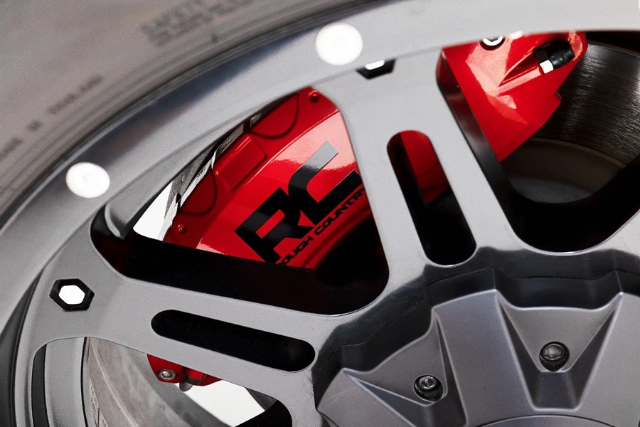 Rough Country Front and Rear Caliper Covers - Red - JT