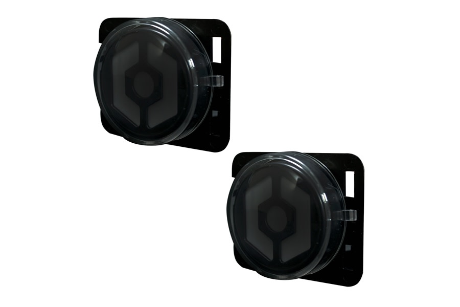 RECON Round Front Fender LED Lights - Smoked Lens - JK 