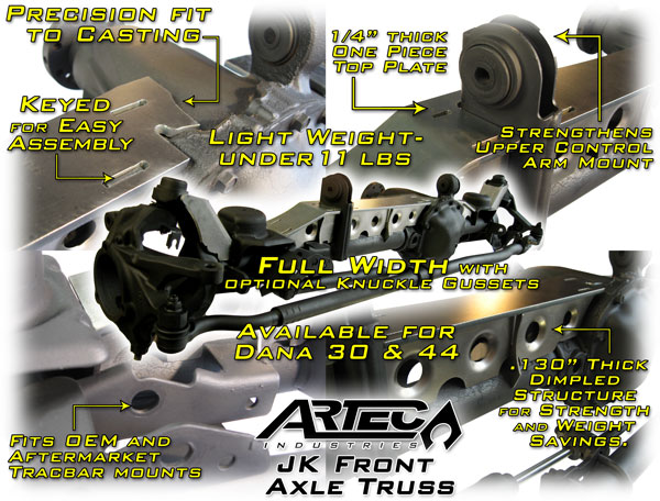 Artec Industries Dana 44 Front Axle Truss - JK Rubicon